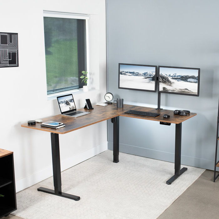 VIvo 63in x 55in Corner Electric Desk & Reviews Wayfair